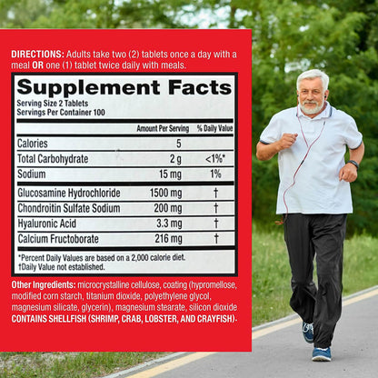 Move Free Advanced Glucosamine, Chondroitin & Uniflex – Joint Support (200 Tablets)