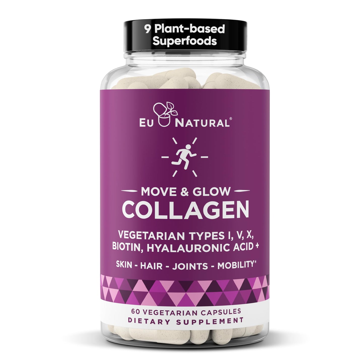 Move & Glow Vegetarian Collagen Pills – Skin & Joint Support (60 Capsules)