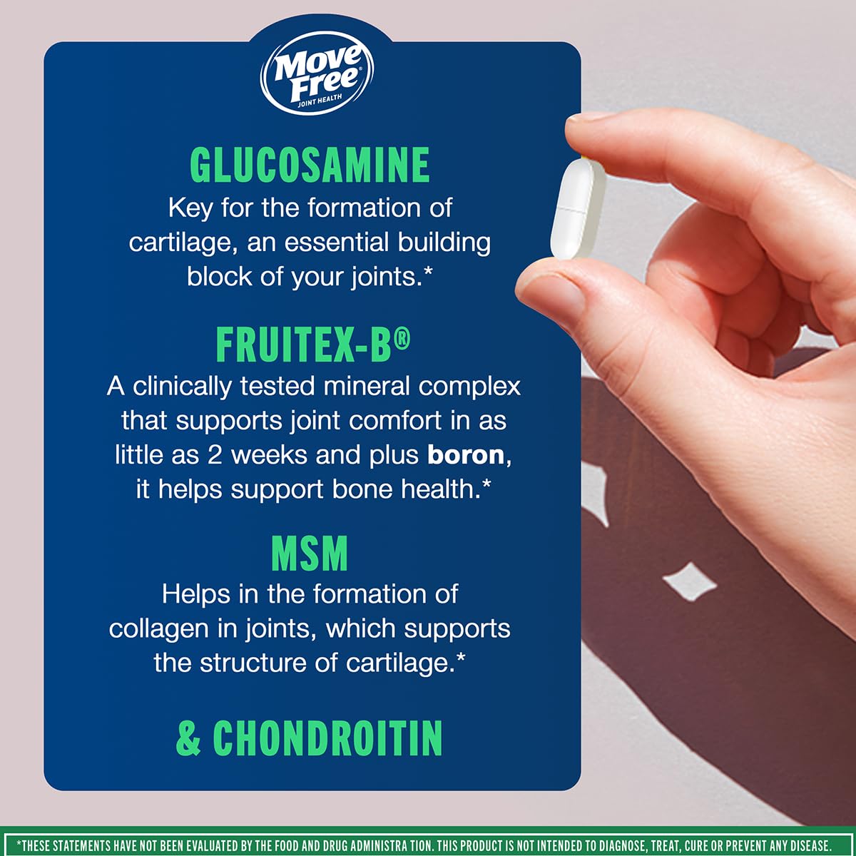 Move Free Advanced Glucosamine Chondroitin MSM Joint Support Supplement – Supports Mobility, Comfort, Strength, Flexibility & Bone (120 Tablets/40 Servings, 2 Pack)