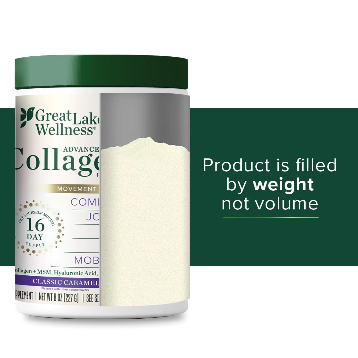 Great Lakes Wellness Movement Boost Collagen Peptides – Caramel, Non-GMO, Keto, 8 oz