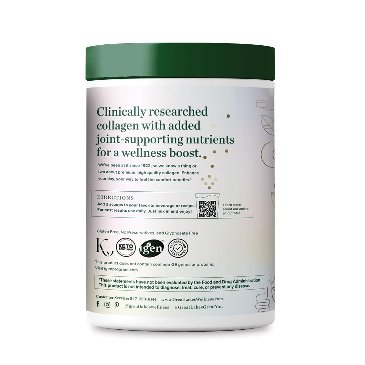 Great Lakes Wellness Movement Boost Collagen Peptides – Caramel, Non-GMO, Keto, 8 oz