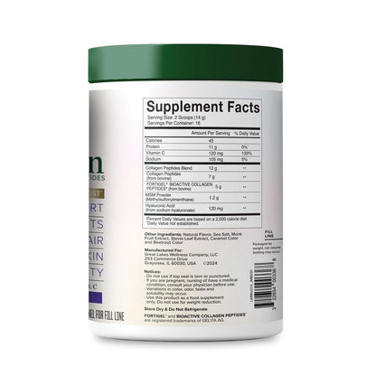 Great Lakes Wellness Movement Boost Collagen Peptides – Caramel, Non-GMO, Keto, 8 oz