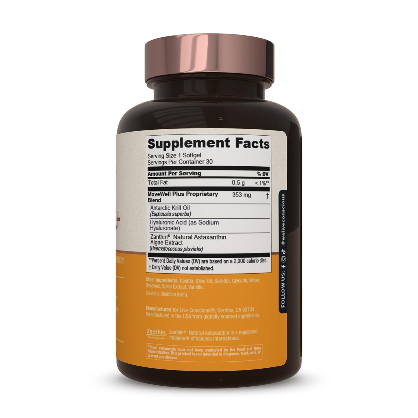 MoveWell Plus Joint Health Supplement – Antarctic Krill Oil, Astaxanthin & Hyaluronic Acid
