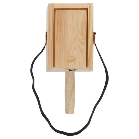 Healifty Wood Moxa Box – Portable One-Hole Moxibustion Box for Full-Body Massage 17x13x9.5 cm