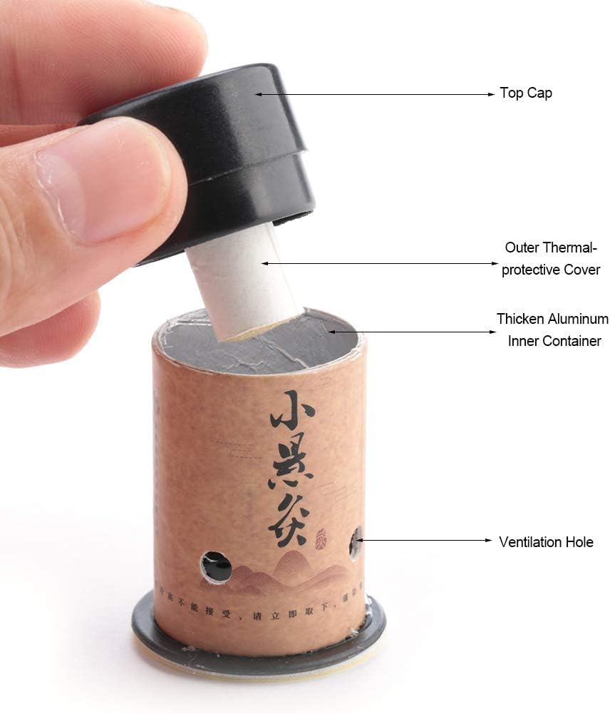 Moxibustion Box with Moxa Stick for Acupuncture and Massage | Artemisia Mugwort Holder & Roller