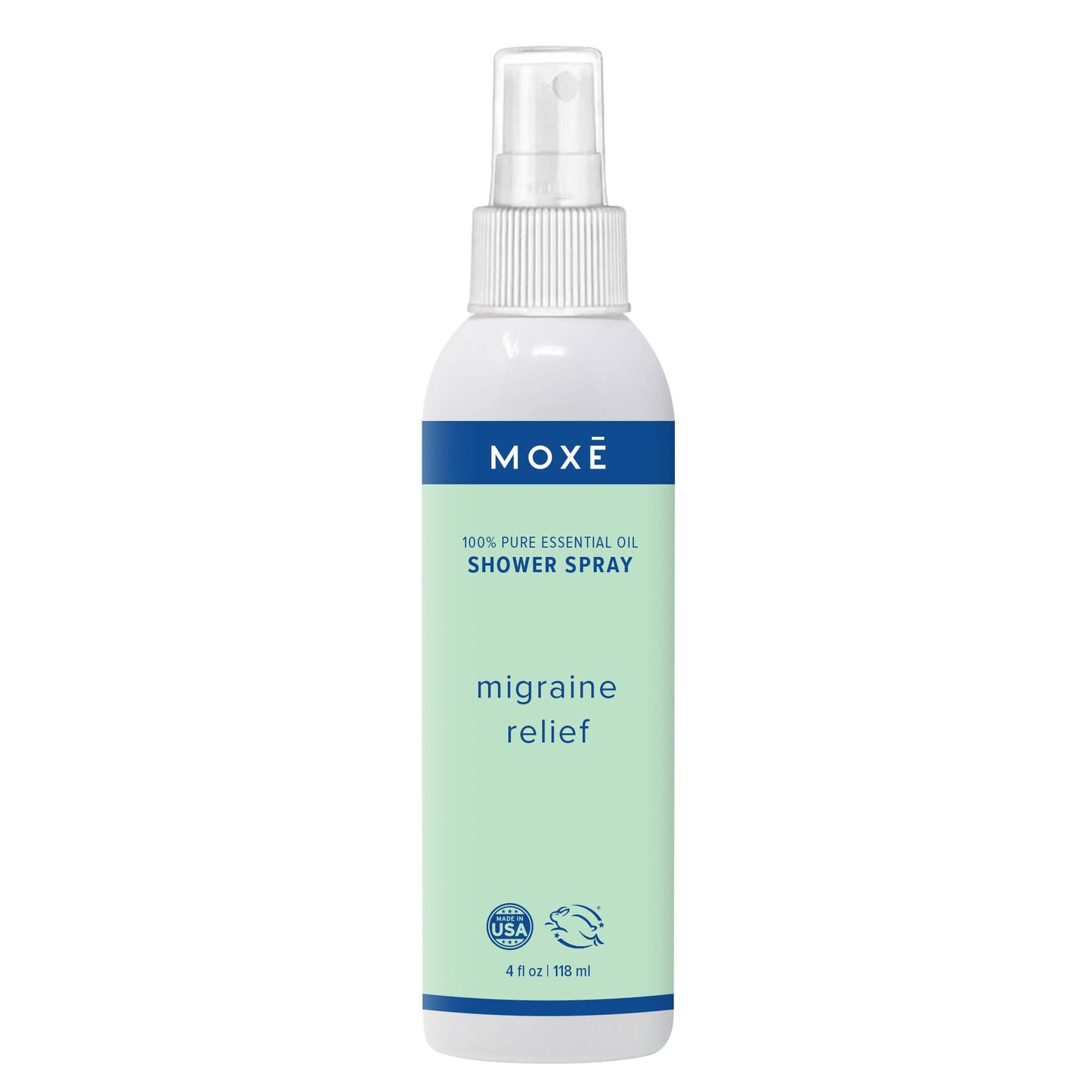 MOXE Migraine Relief Aromatherapy Shower Spray – Essential Oils for Headache & Tension Relief | Made in USA