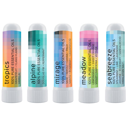 MOXĒ Nature Gift Bundle: 5 Aromatherapy Inhalers with Pure Essential Oils, Made in USA