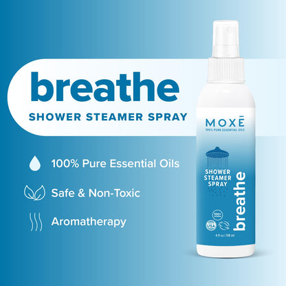 MOXE Shower Steamer Spray – Breathe & Dream Essential Oils, Made in USA (4 oz, 2 Pack)