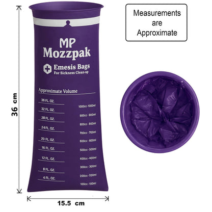 MP Mozzpak Vomit Bags 24-Pack – Medical-Grade, Leak-Proof & Travel-Ready