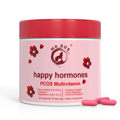 Mr Ros Happy Hormones PCOS Multivitamin for Women | Myo & D-Chiro Inositol 40:1