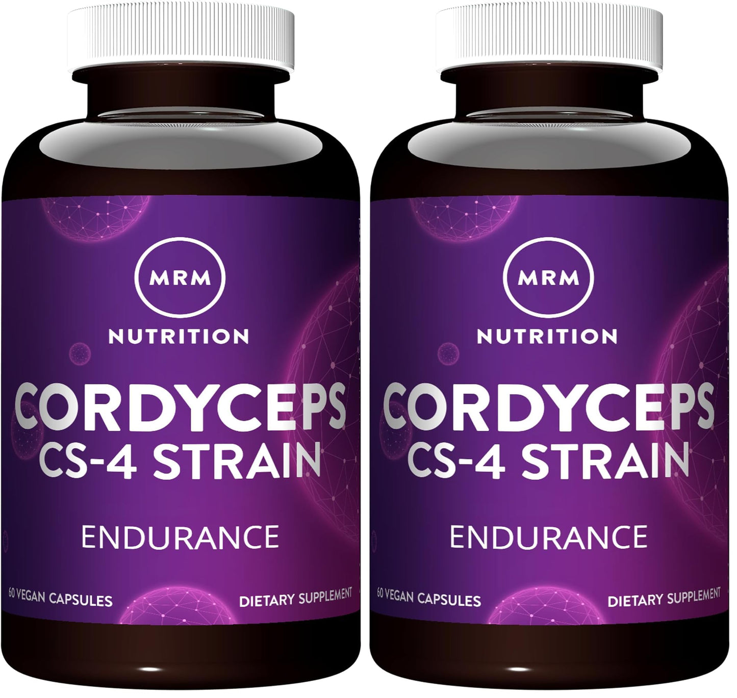 MRM Cordyceps CS-4 | Endurance & Adaptogens | Vegan, 60 Servings (Pack of 2)