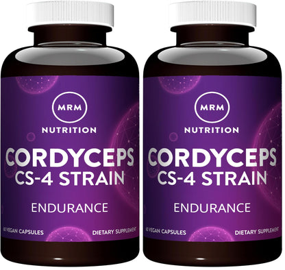 MRM Cordyceps CS-4 | Endurance & Adaptogens | Vegan, 60 Servings (Pack of 2)