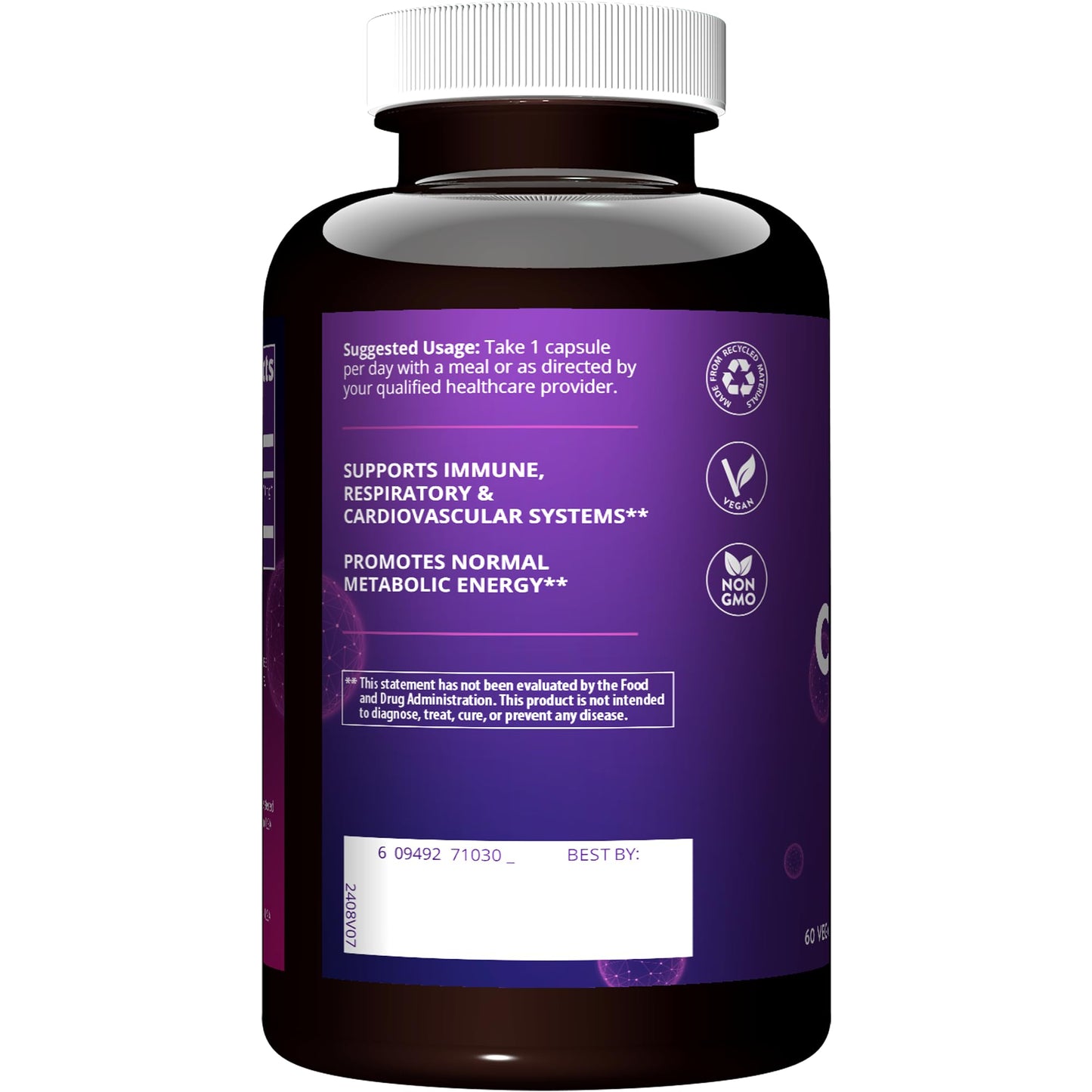MRM Cordyceps CS-4 | Endurance & Adaptogens | Vegan, 60 Servings (Pack of 2)