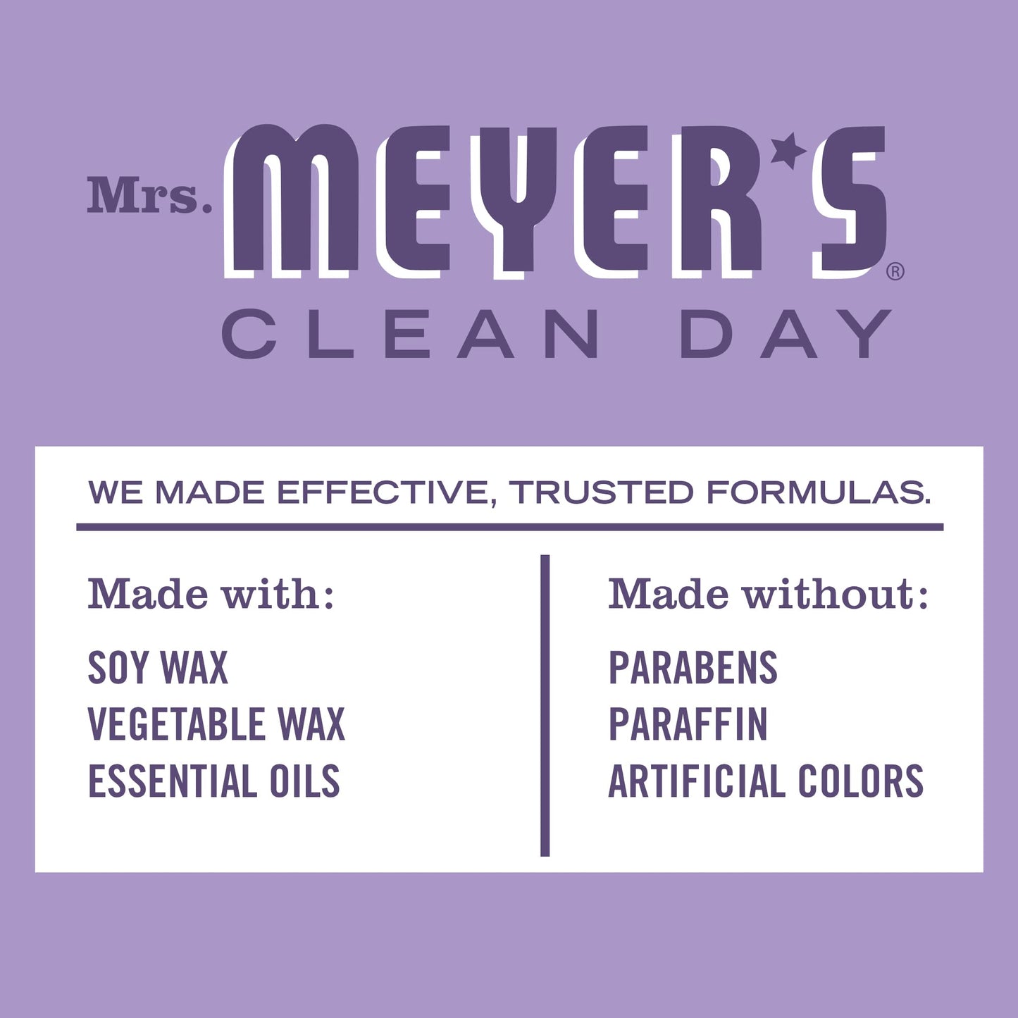 Mrs. Meyer's Clean Day Lilac Tin Candle - 12-Hour Burn Time