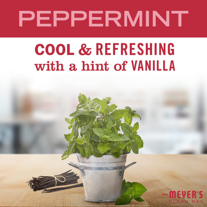 MRS. MEYER'S CLEAN DAY Peppermint Soy Tin Candle - 12 Hr Burn, 2.9 oz