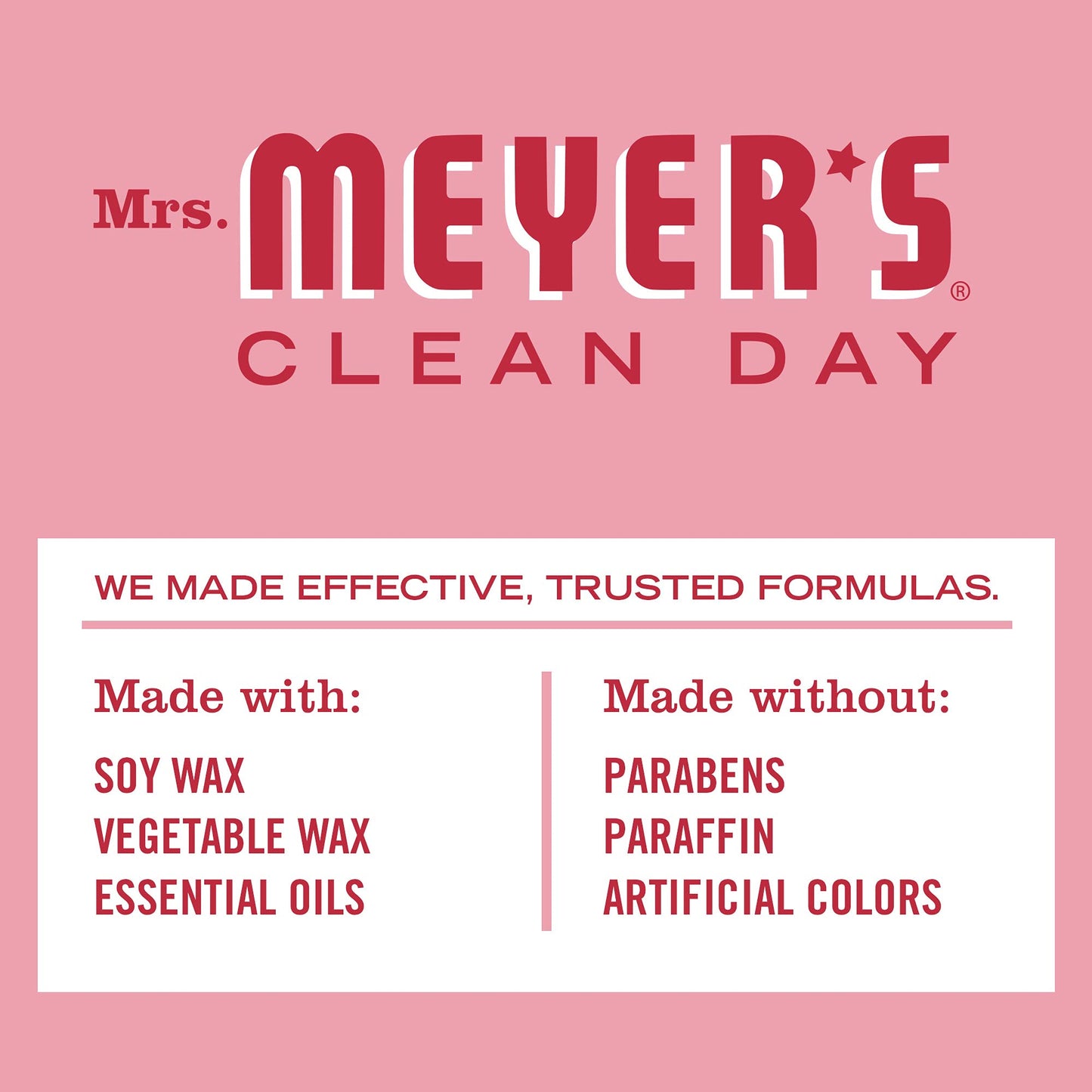 MRS. MEYER'S CLEAN DAY Peppermint Soy Tin Candle - 12 Hr Burn, 2.9 oz
