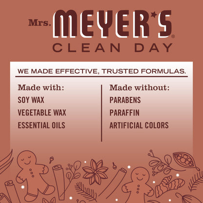 Mrs. Meyer's Clean Day Gingerbread Soy Tin Candle (2.9 oz) – Pack of 8