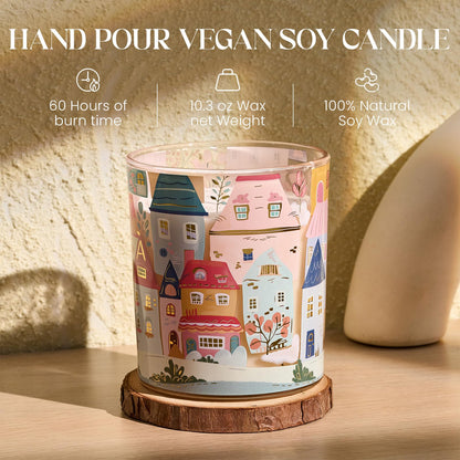 M&SENSE Cappuccino Candle – 10.2 oz Soy Wax, Non-Toxic, 60h Burn