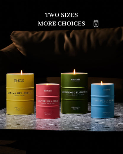 M&SENSE Coffee Cappucina Soy Wax Candle – 21.2oz, 120h Burn, Gift Box