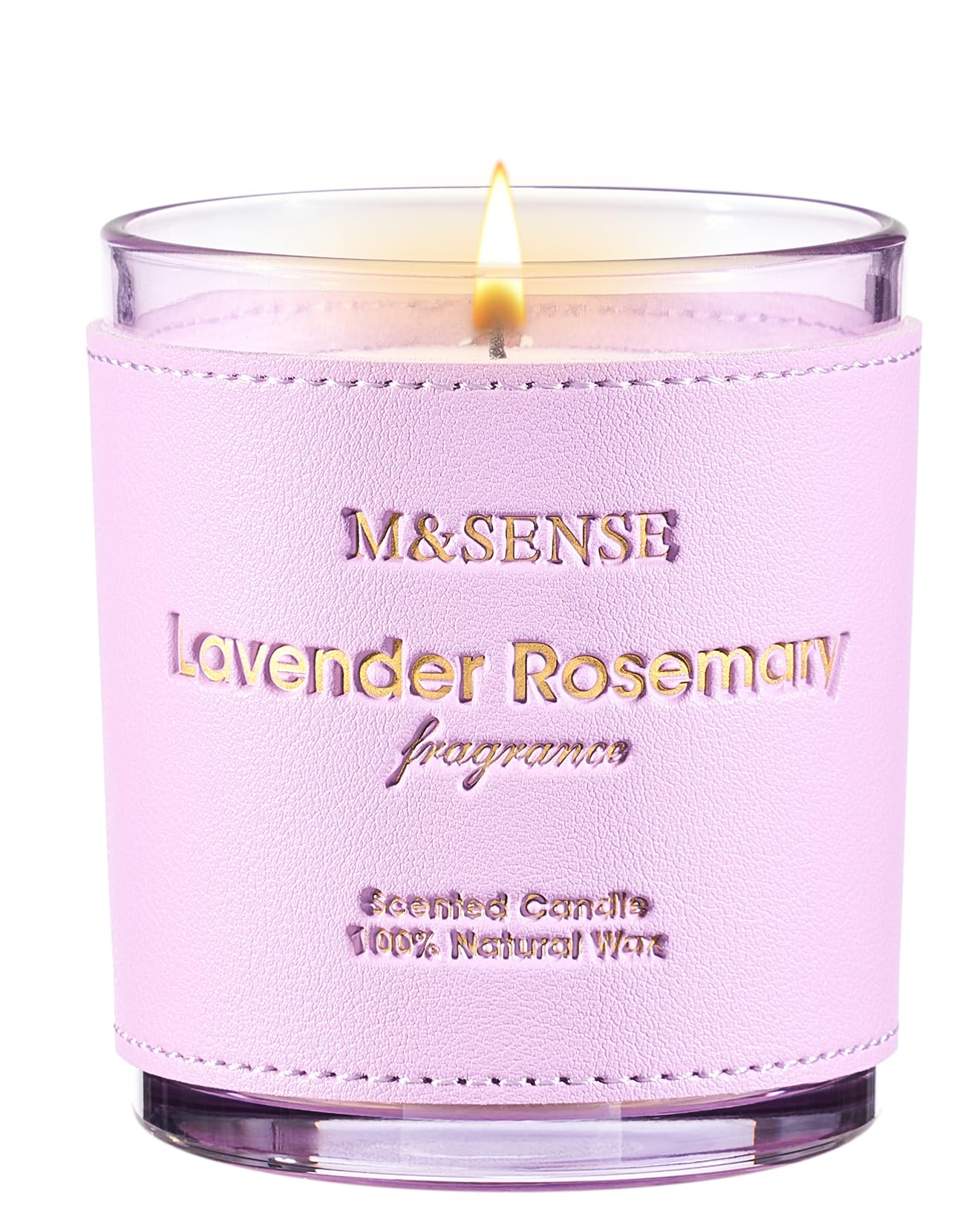 M&SENSE Lavender Rosemary Scented Candles | Vegan Soy 10oz, 42h Burn