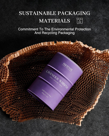 M&SENSE Lilac Blossom Soy Candle – 21.2oz for Stress Relief & Relaxation