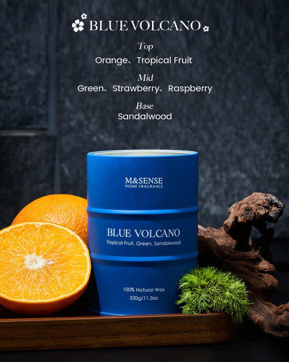M&SENSE Tropical Fruit Soy Candle – Natural, Non-Toxic, 11.3oz, 60-70h Burn Time
