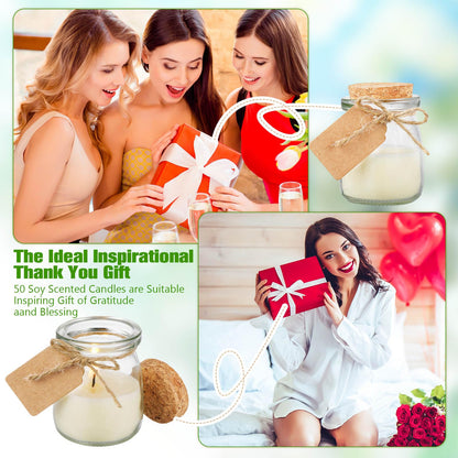 MTLEE 25 Pcs Jasmine Scented Wedding Jar Candles – DIY Favors & Bridesmaid Gifts