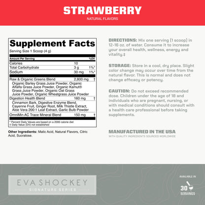 MTN OPS Eva Shockey Signature Series Super Greens – Strawberry, 30 Servings (4.4 oz)