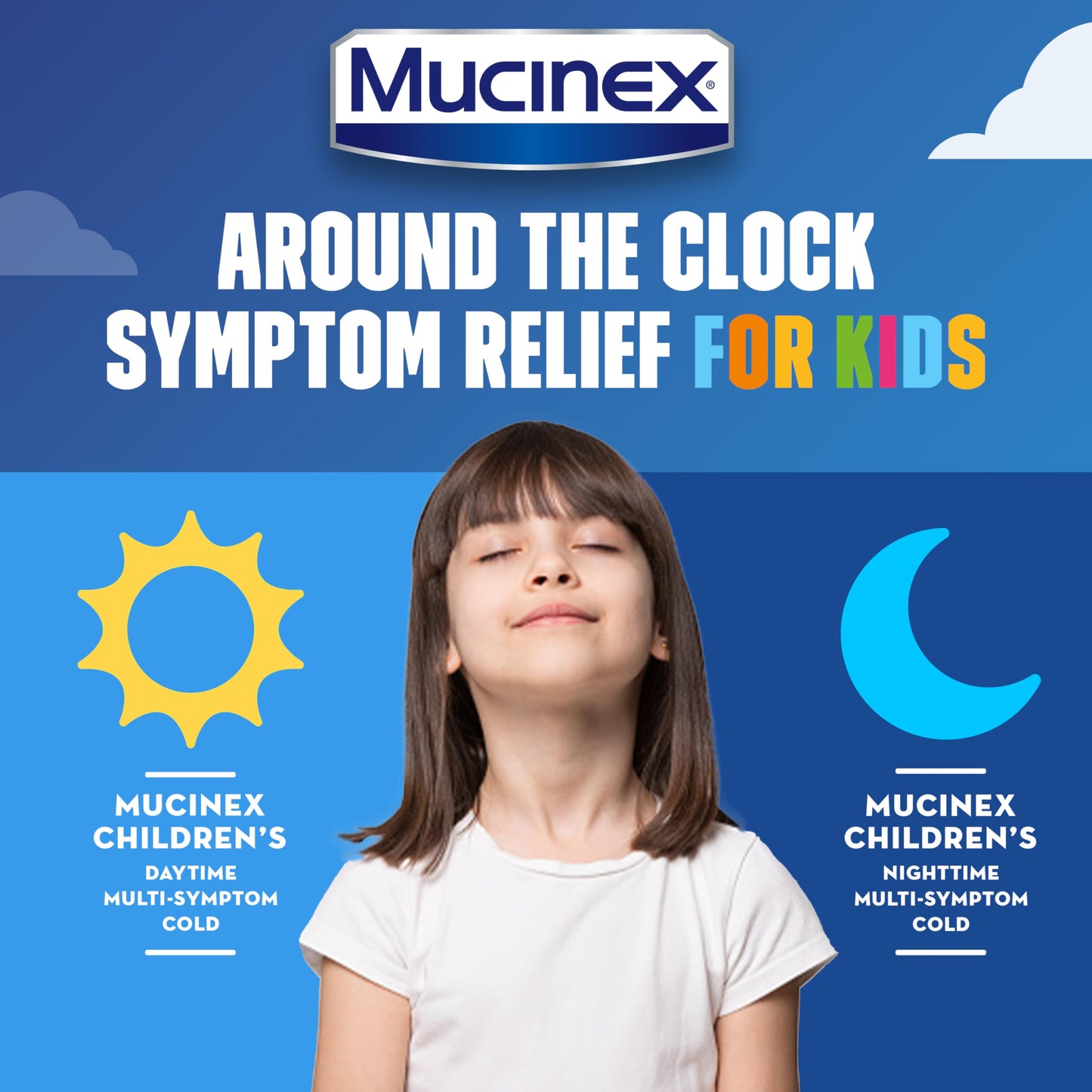 Mucinex Children's Day Time & Night Time Multi-Symptom Cold Liquid – Very Berry, 8 oz (2x4 oz)
