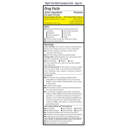 Mucinex Children's Day Time & Night Time Multi-Symptom Cold Liquid – Very Berry, 8 oz (2x4 oz)