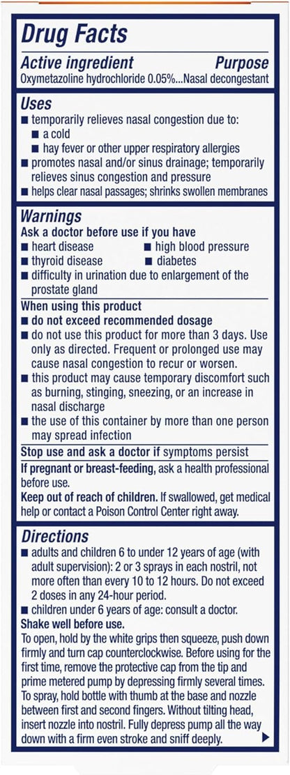 Mucinex Sinus-Max Nasal Spray – 12-Hour Sinus & Allergy Relief (Fragrance Free)