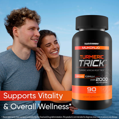 Mukonjo Turmeric Trick for Men – Vitamin D, Zinc & Black Pepper Curcumin