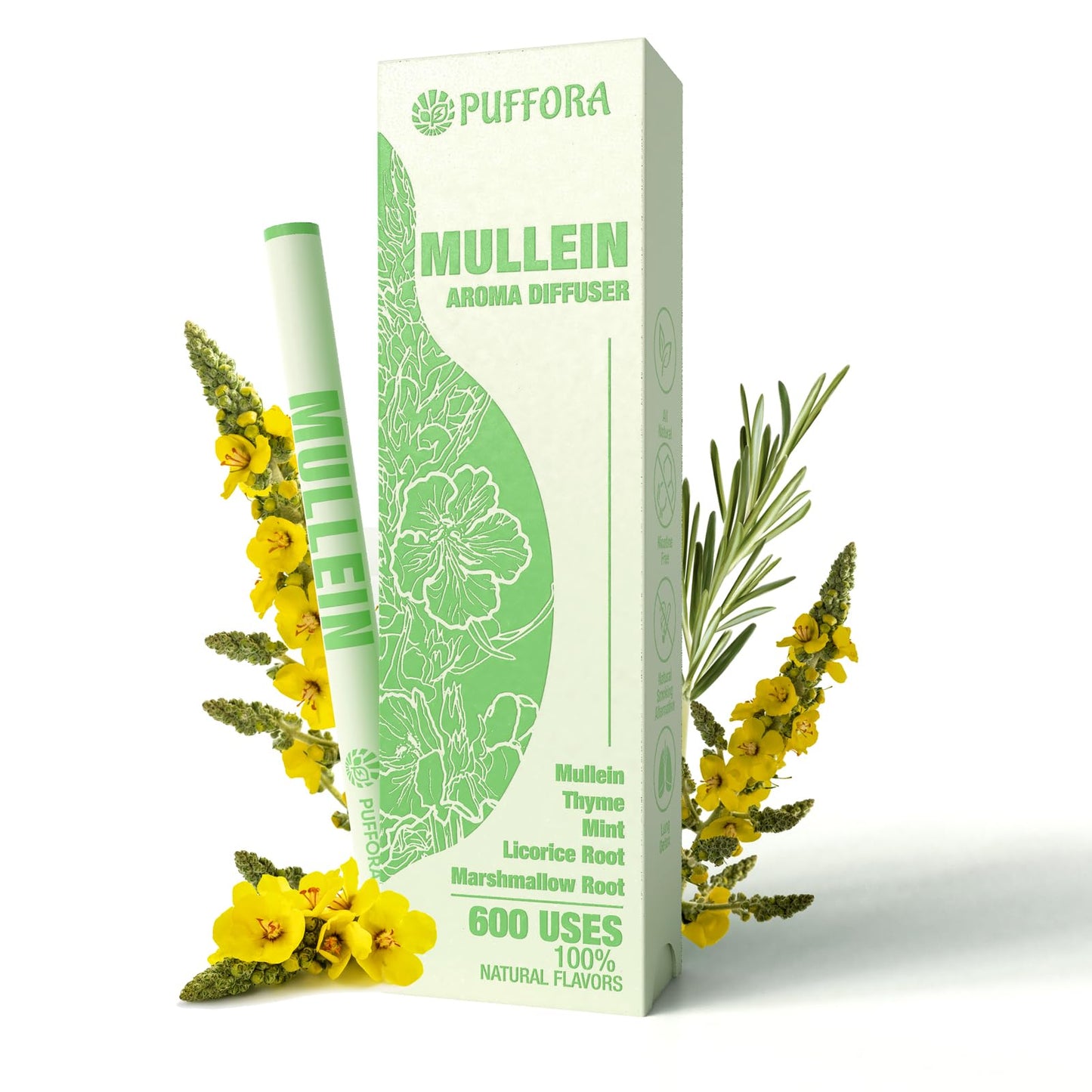 Mullein Herbal Diffuser – Plant-Based Aroma Support with Marshmallow, Licorice & Mint