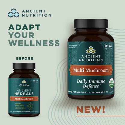 Ancient Nutrition Multi-Mushroom Immune Support – 30 Count