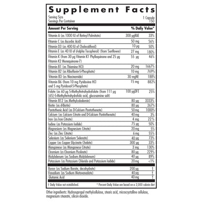 Allergy Research Group Multi-Vi-Min Multivitamin – High Potency, Bioavailable, Vegetarian, 150 Count