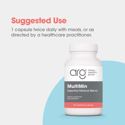 Allergy Research Group MultiMin - Multi Minerals Supplement | 120 Count