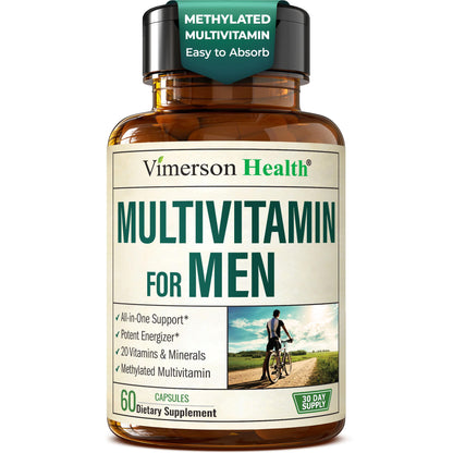 Multivitamin for Men – Methylated Mens Multivitamins & Multiminerals Capsules | High Potency, Bioavailable Vitamins