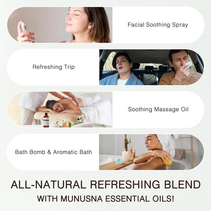 MUNUSNA Peppermint Essential Oil 100% Pure & Natural - 100ML | Aromatherapy, Diffuser, Skin & Hair Care
