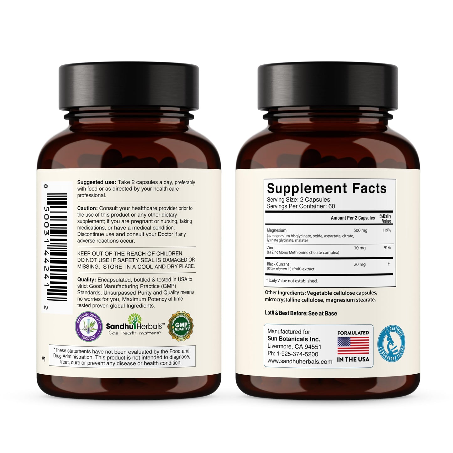 Magnesium Complex 6 in 1 with Zinc | Deep Calm Sleep & Muscle Health | 120 Count