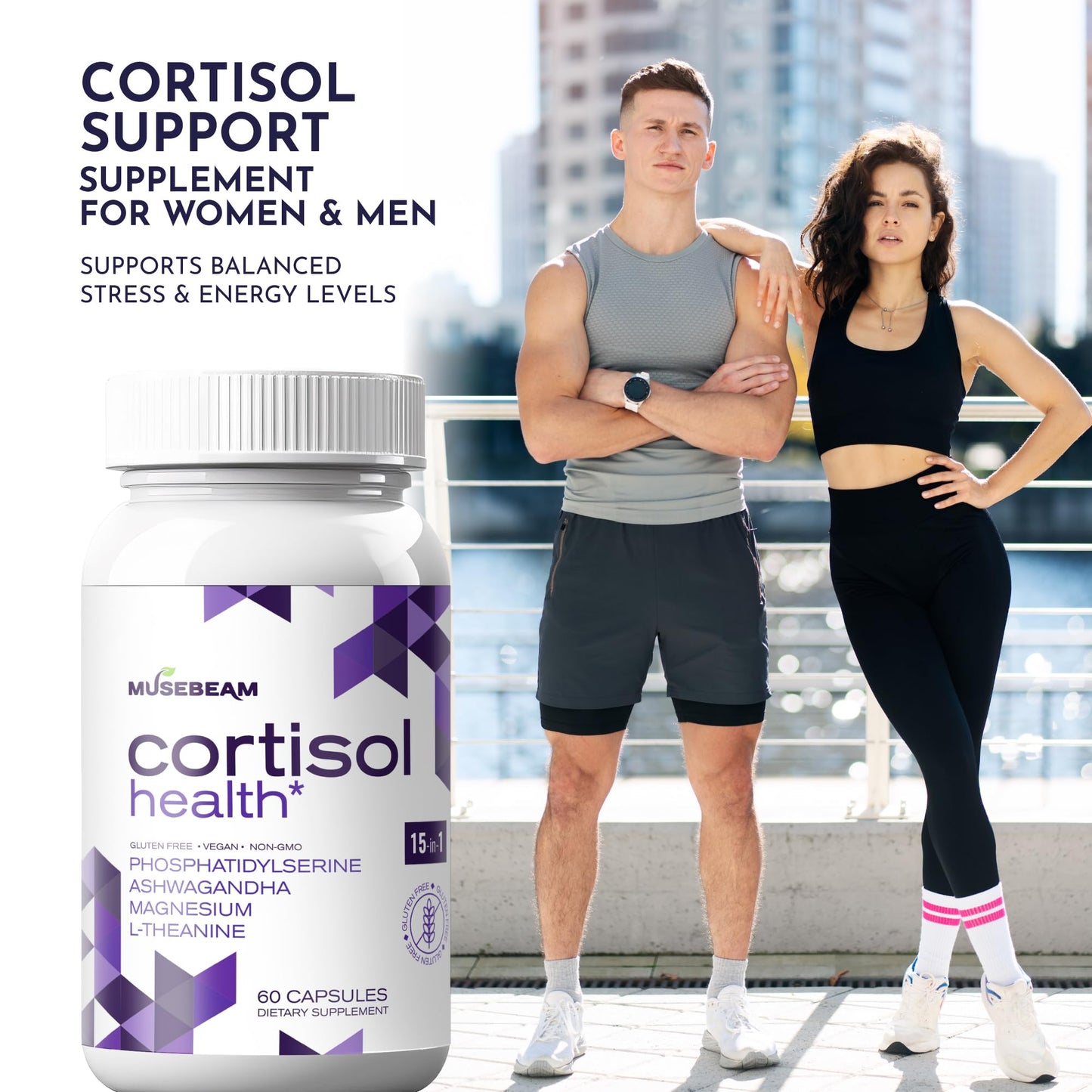MuseBeam Cortisol Detox for Women & Men - Lower Cortisol & Balance Adrenal Health