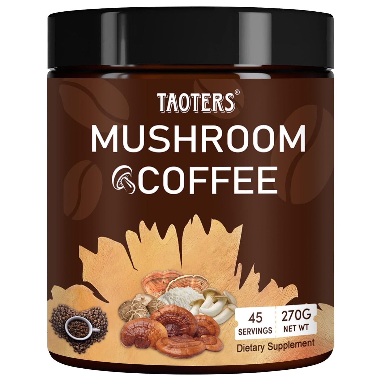 Mushroom Coffee with Cordyceps, Reishi & Lion's Mane – 45 Servings
