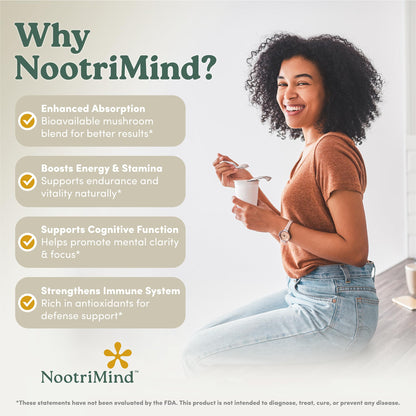 Mushroom Complex – Organic Lions Mane | Reishi | Cordyceps | Turkey Tail | Chaga | Maitake | Shiitake – Brain, Memory & Immune Support – Non-GMO, Gluten-Free - 60 Capsules