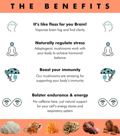 Superfood Mushroom Gummies – 2,008 mg Multi Lions Mane, Reishi, Cordyceps