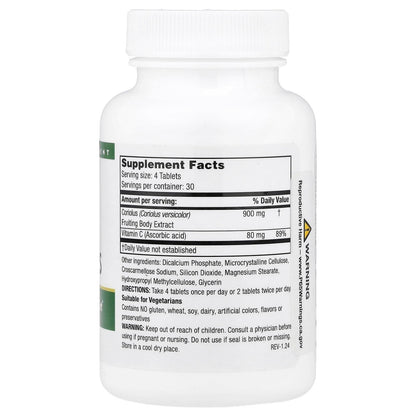 Mushroom Wisdom Super Coriolus - 120 VegTabs | Immune & Liver Support