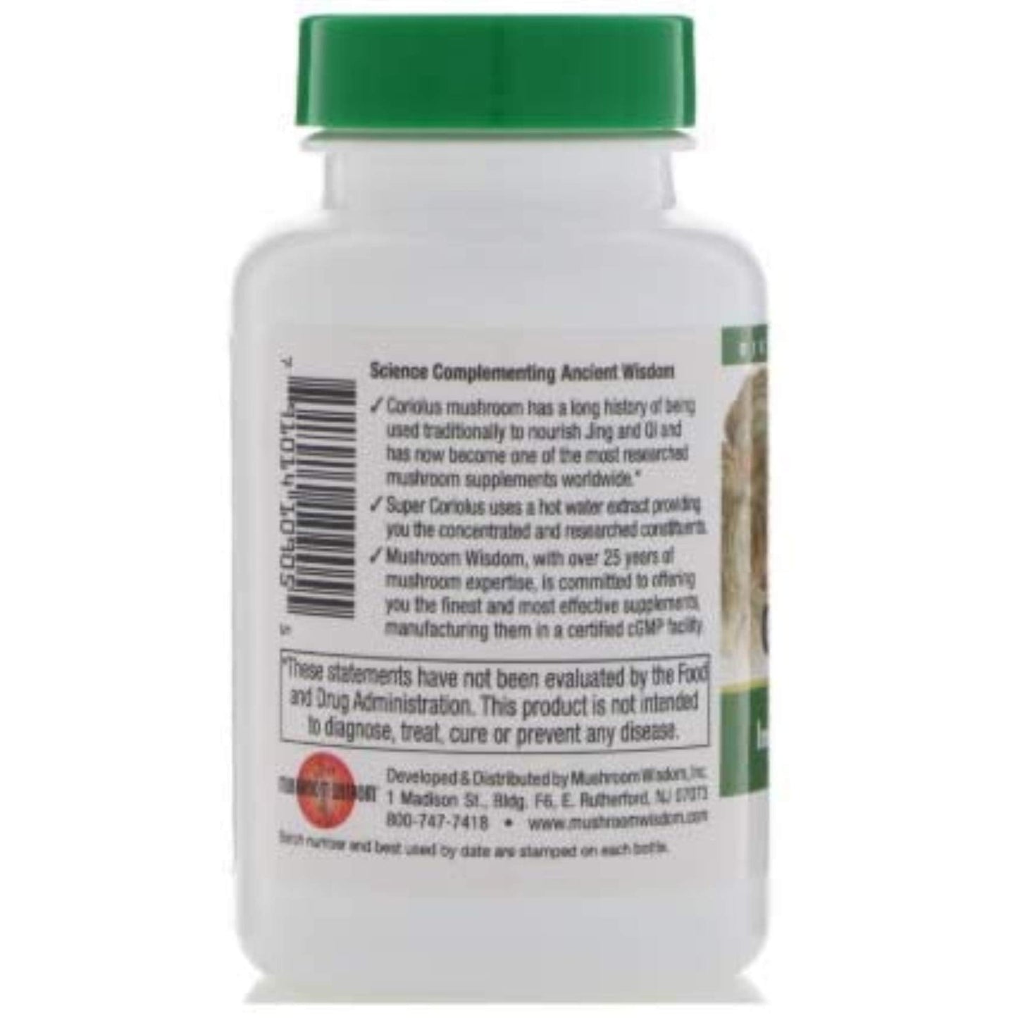 Mushroom Wisdom Super Coriolus with Maitake D Fraction – 120 Tablets