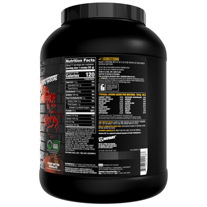 Mutant Harcode ISO Whey Protein Isolate Powder – 5 lb Peanut Butter Chocolate | Fast Absorption & 25g Protein Per Scoop