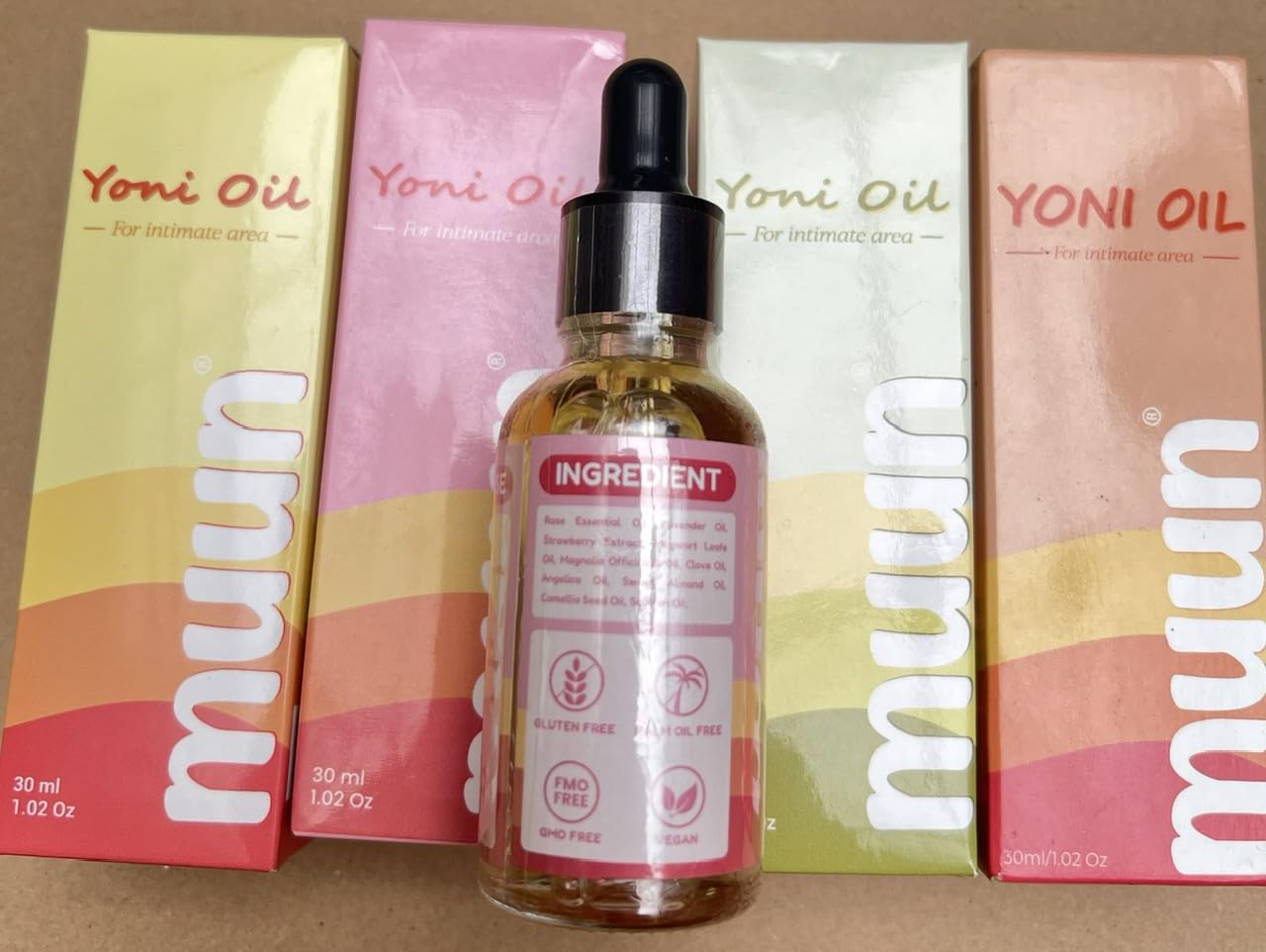 Muun Strawberry Intimate Oil – Natural Hydration for Dryness, Post-Shave Care & Ingrown Hair Prevention
