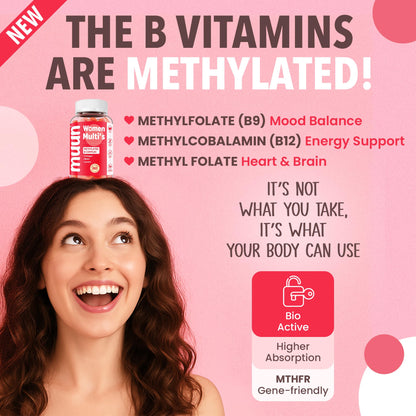 Muun Women's Multivitamin Gummy 60 Ct — Beauty, Energy & Immunity, Sugar Free