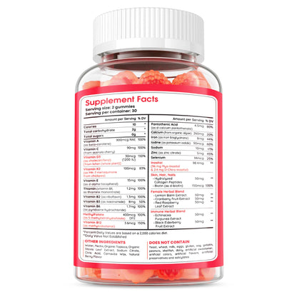 Muun Women's Multivitamin Gummy 60 Ct — Beauty, Energy & Immunity, Sugar Free
