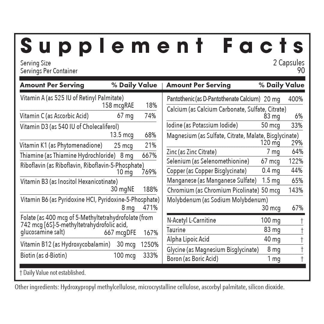 MVM-A Multivitamin & Multimineral for 50+ | Allergy Research Group
